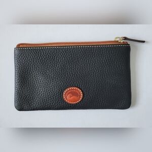 Dooney Black Zip ID Pouch